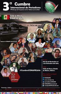 CONAPE te invita a la Tercera Cumbre Internacional de Periodismo #CumbreCONAPE2016 VERTICAL